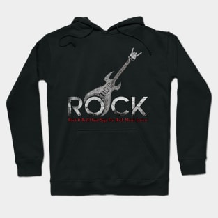 Rock and Roll Hand Sign Skull Guitar Rock Music Lover Hoodie